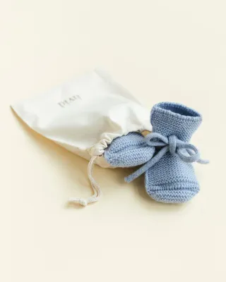 Hvid Booties Light Blue