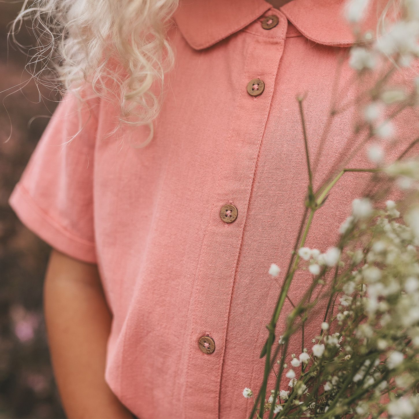 Linen Blouse Brandied Apricot