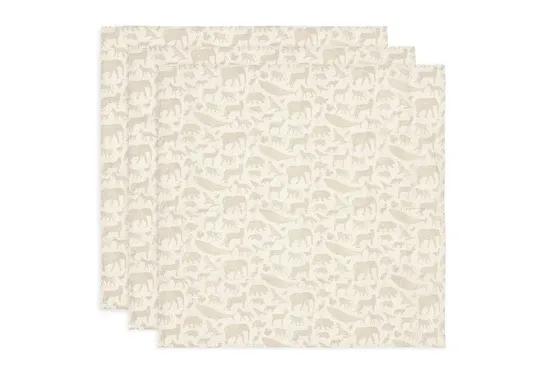 Animals Doek Small 3-Pack nougat