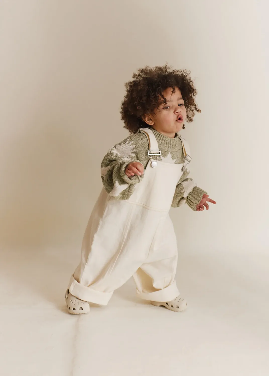 August Unisex Dungaree ecru