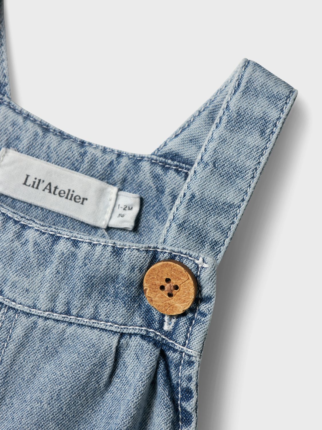 Funda Short Overall  Medium Blue Denim