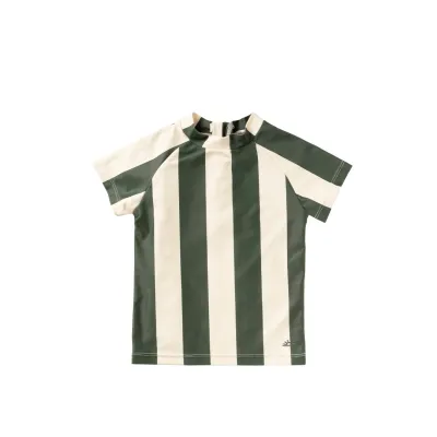 Wide Stripe Tee Bronze Green
