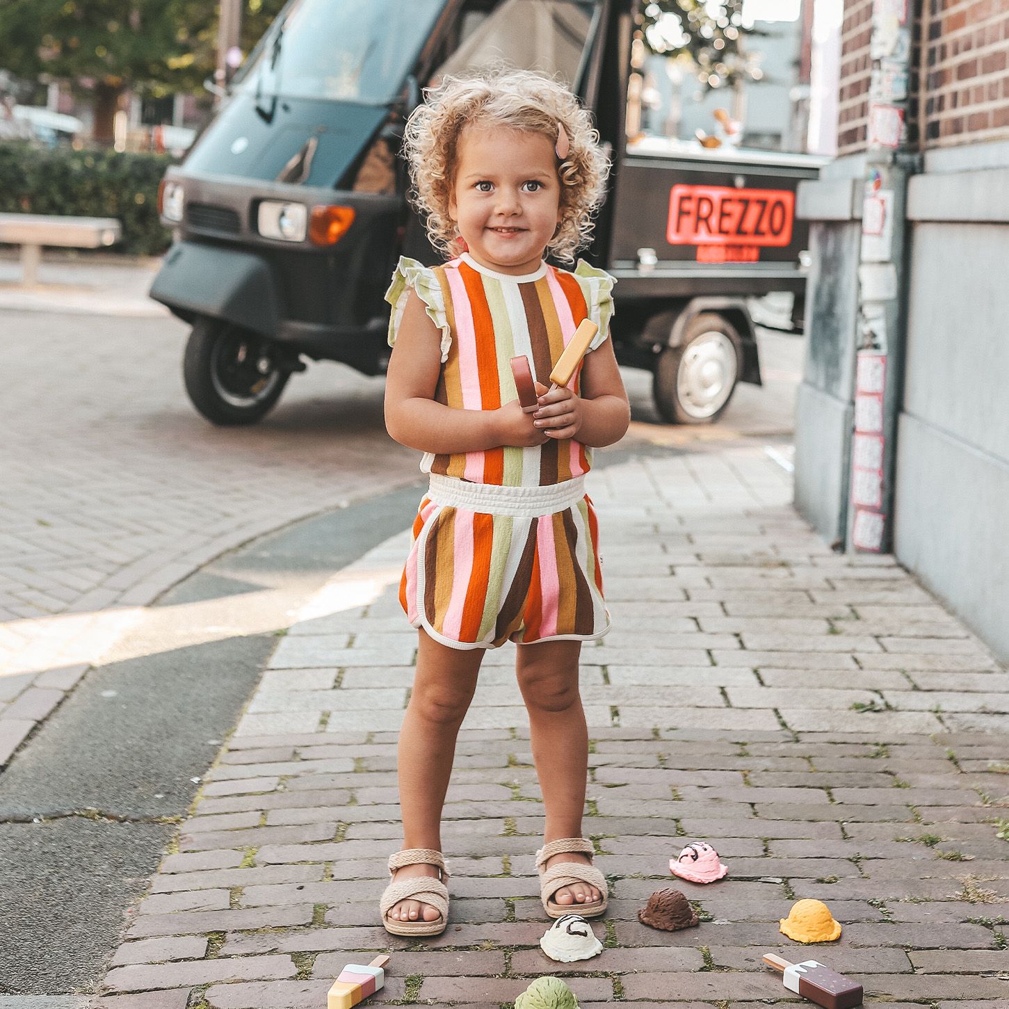 Multi Stripes Sporty Short