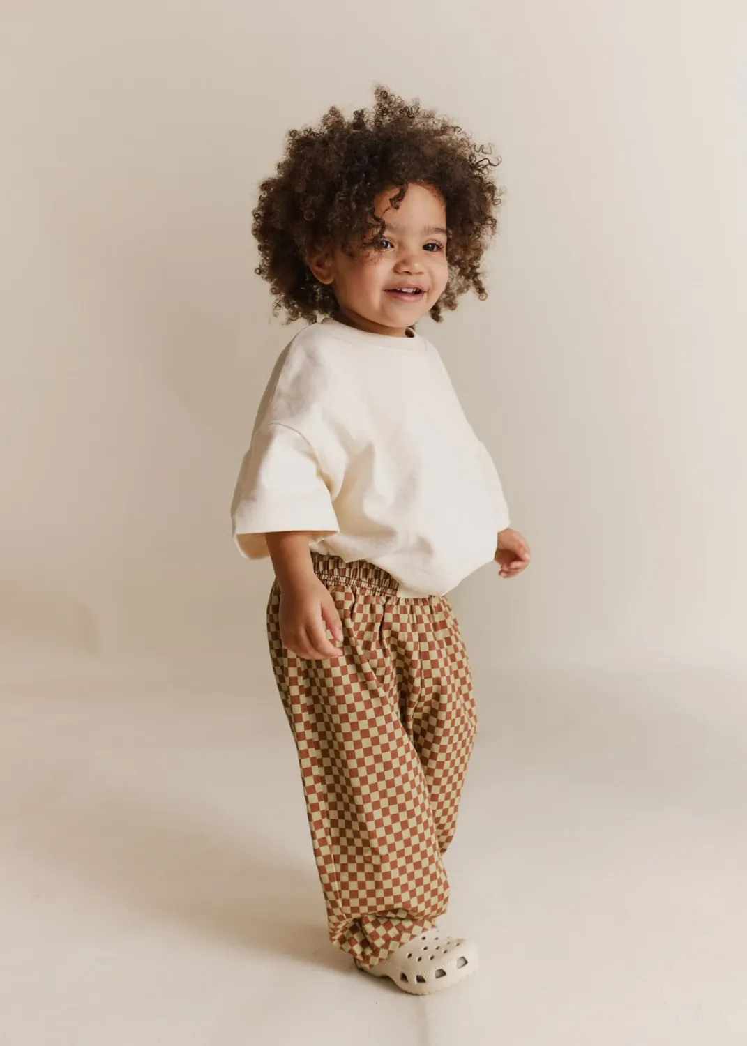Check Unisex Trousers Brick