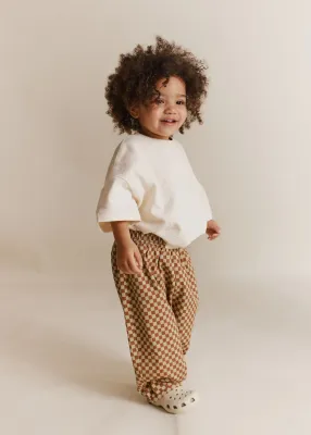 Check Unisex Trousers Brick
