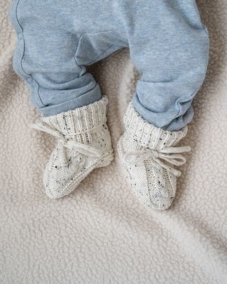 Cable Knit Slippers melange