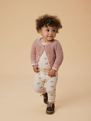 Emlen Knit Cardigan Misty Rose