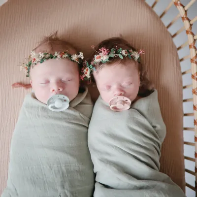 Organic Cotton Muslin Swaddle Blanket Sage