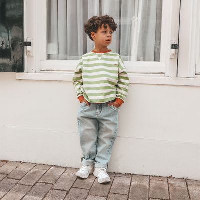 Stripe French Knit green