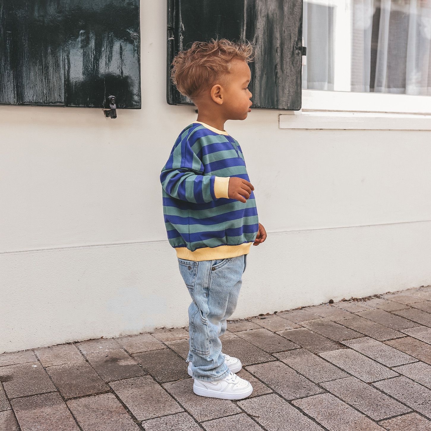 Stripe French Knit blue