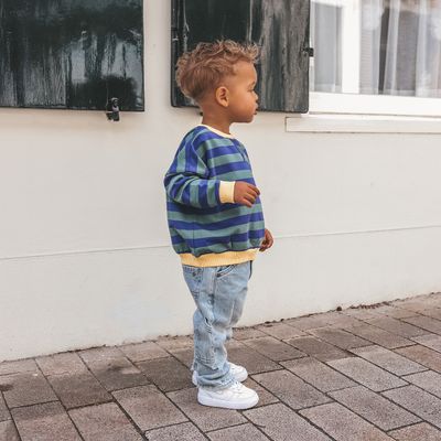 Stripe French Knit blue