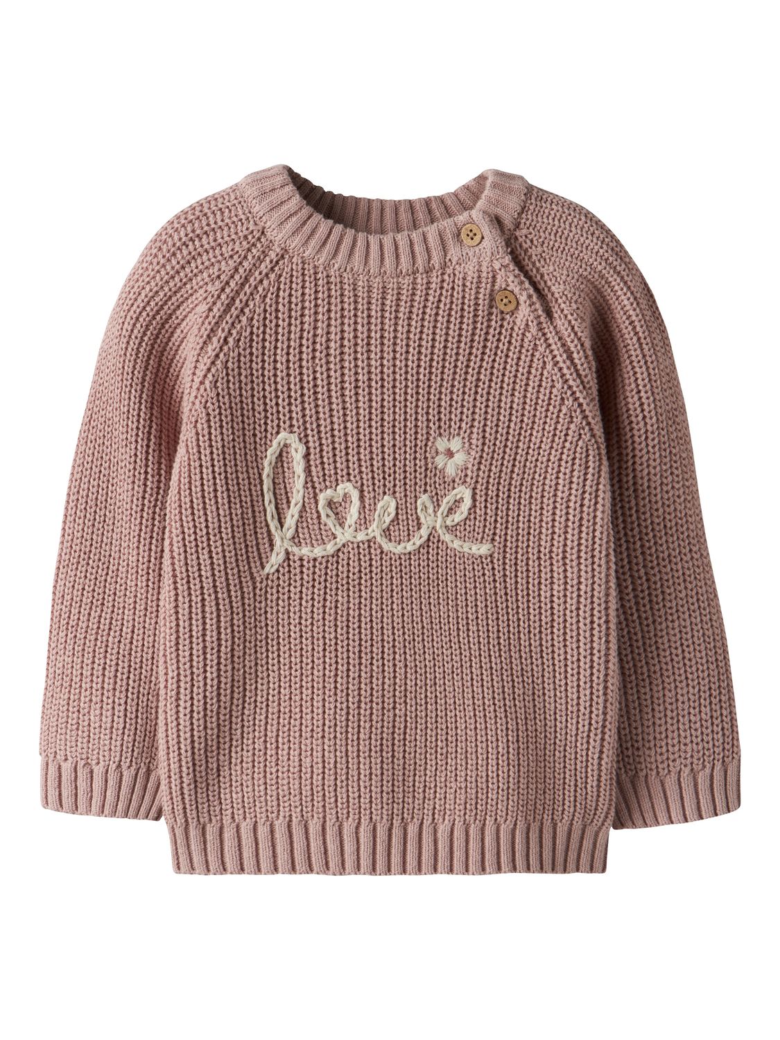 Emlen emb Knit Sweater Misty Rose
