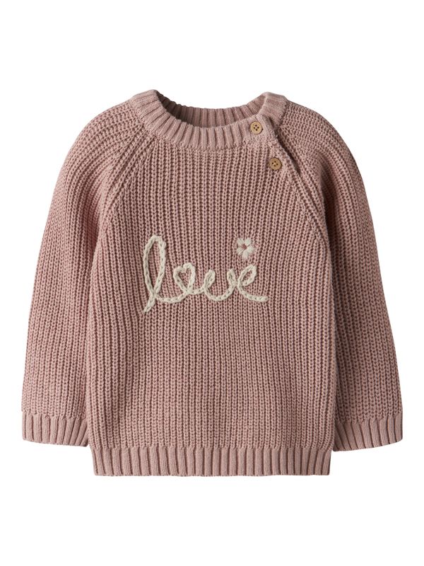 Emlen emb Knit Sweater Misty Rose