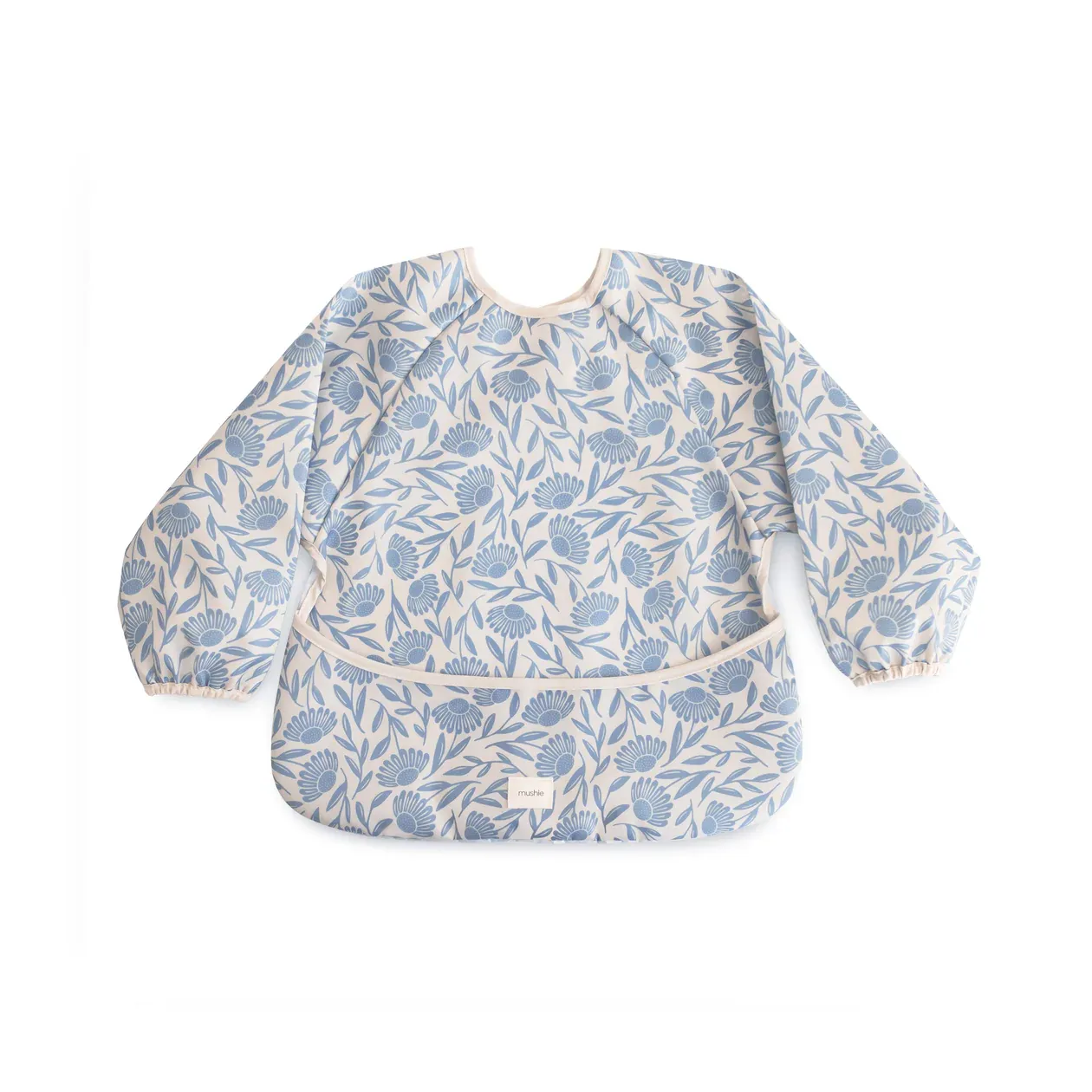 Mushie Bib Blue Flowers
