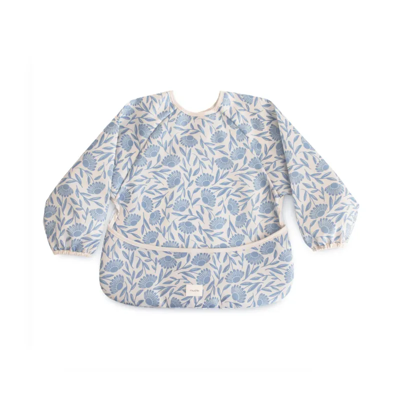 Mushie Bib Blue Flowers