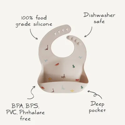 Silicone Bib Dino