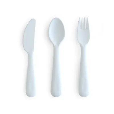 Mushie Cutlery Set Powder Blue