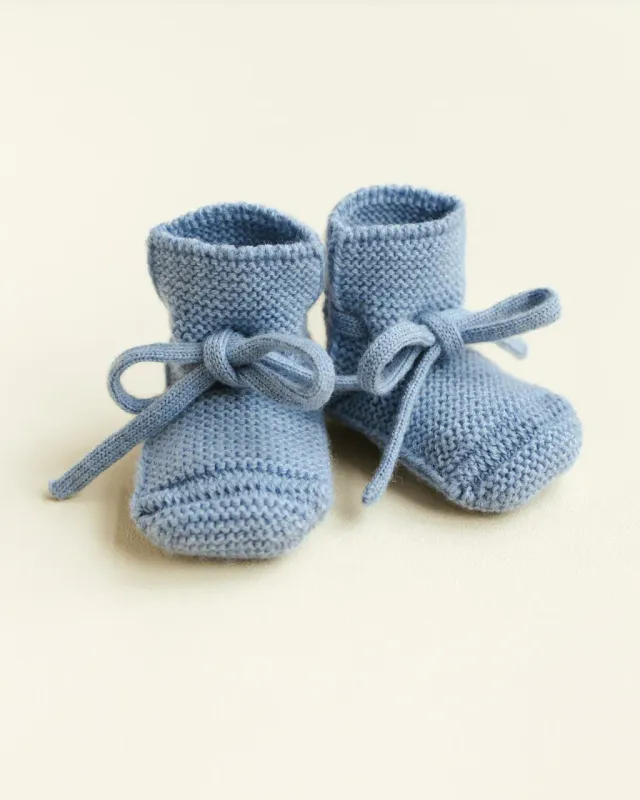 Hvid Booties Light Blue