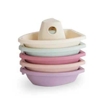 Mushie Bath Boats Pastel