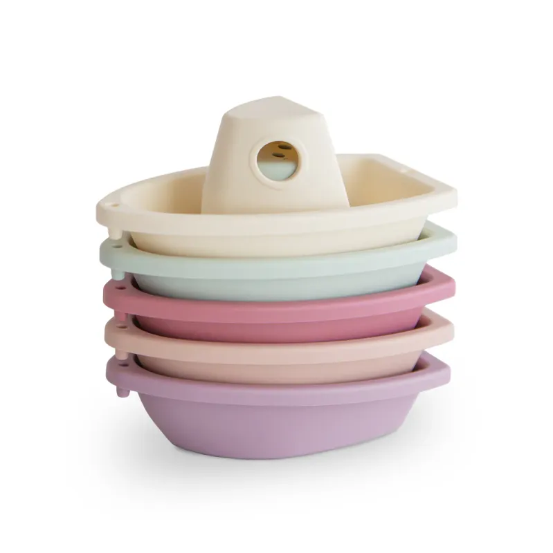 Mushie Bath Boats Pastel