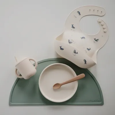 Mushie Silicone Bib
