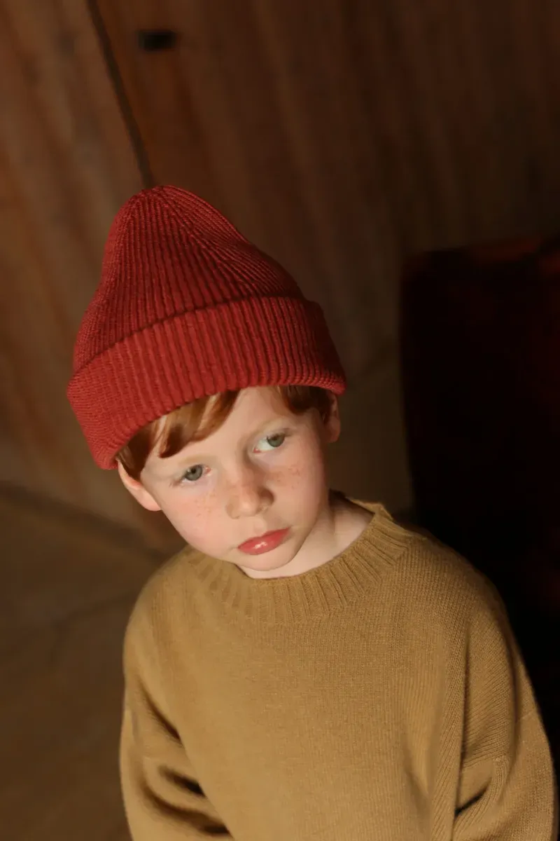 Hvid Beanie fonzie