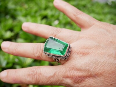 Peridot Gemstone Ethnic Handmade Ring