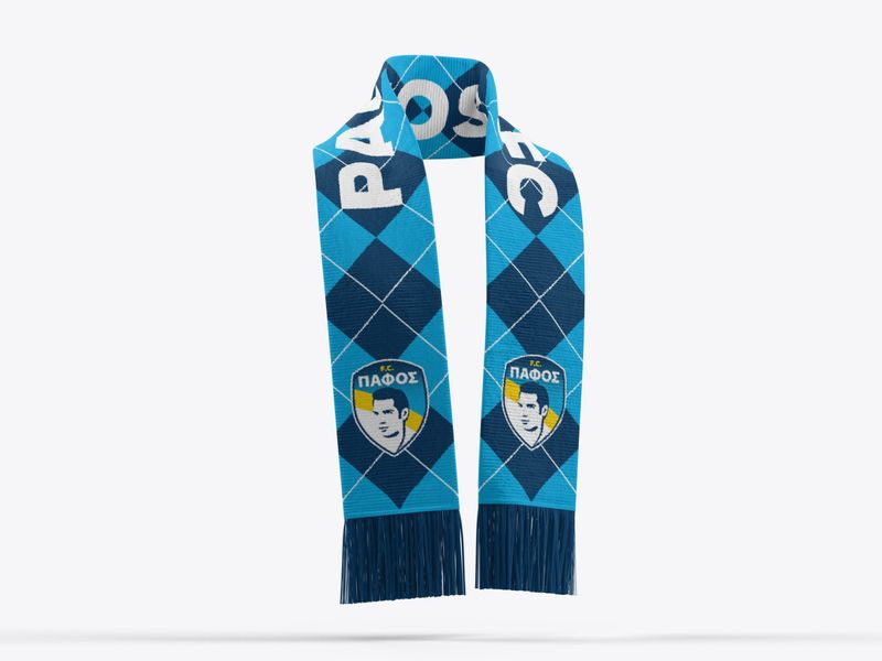 PFC Knitted Scarf Light Blue &amp; Navy 2024/2025