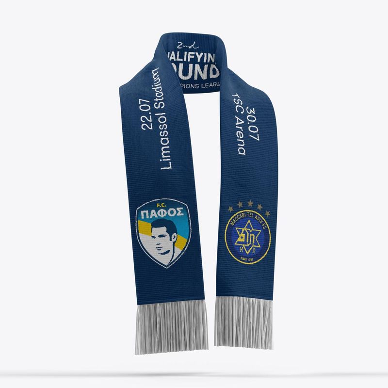 PFC Matchday Scarf Pafos FC vs Maccabi Tel Aviv