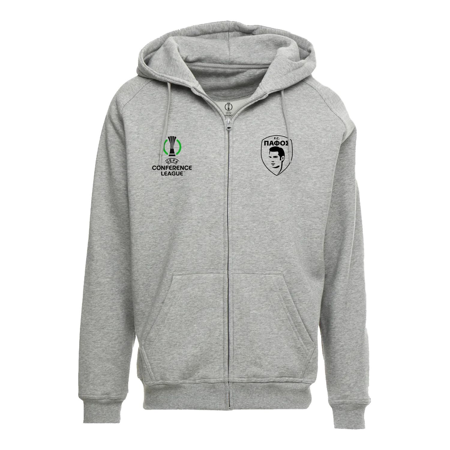 UEFA Conference League Zip Hoodie Light Gray