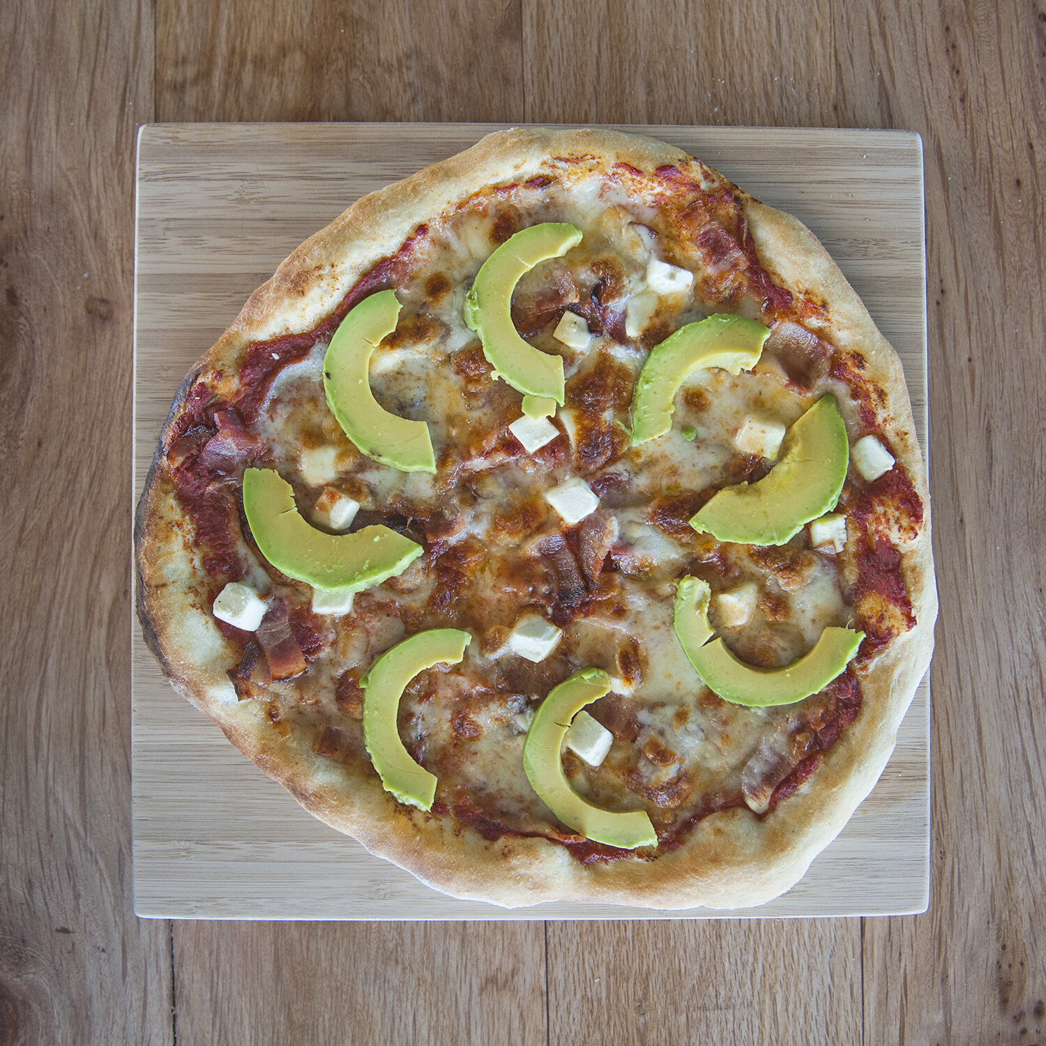 Bacon Avo Feta Pizza