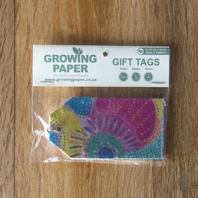 Growing Paper Gift Tags x 4
