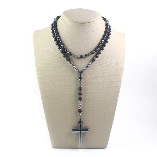 Hematite Rosary Necklace