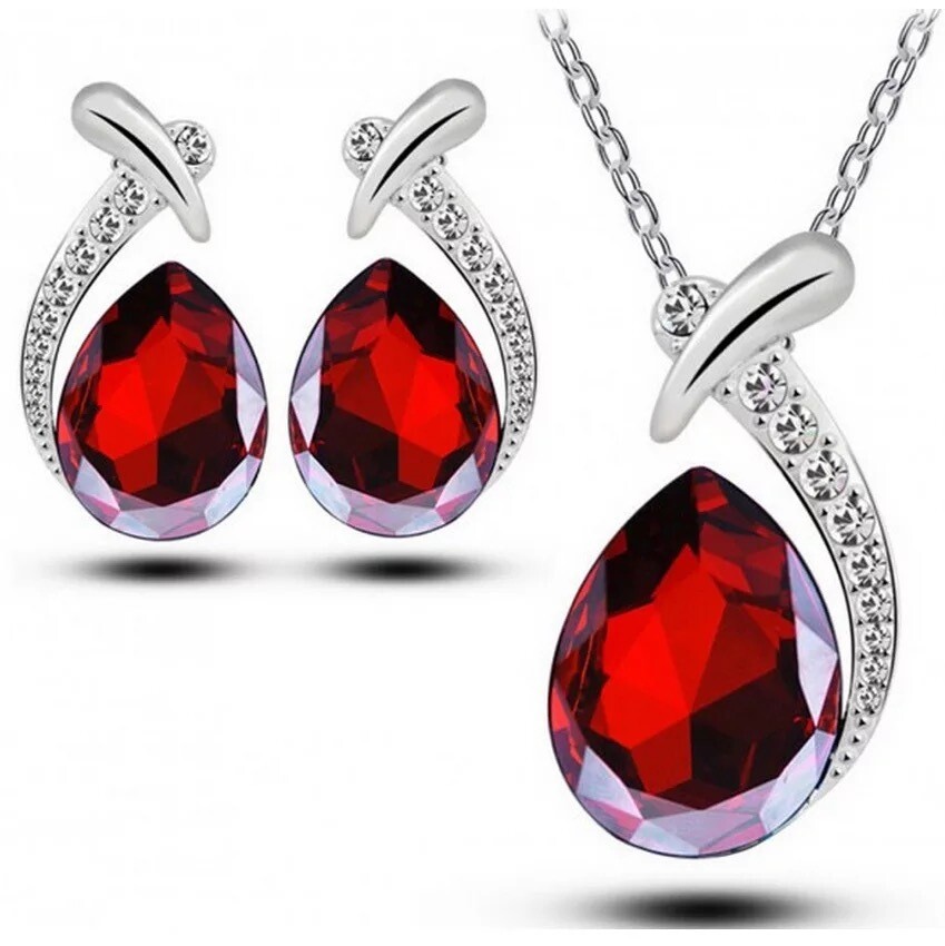 2 pcs/set multi colors water drop crystals