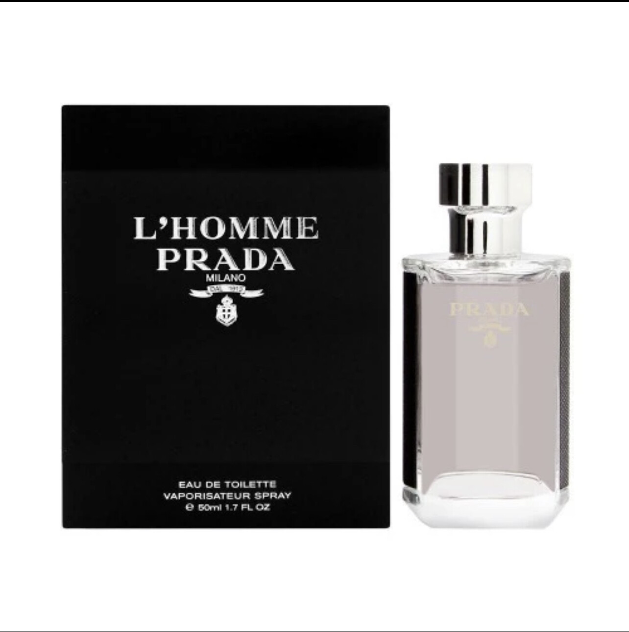 Men&#39;s Prada silver bottle 5.1oz