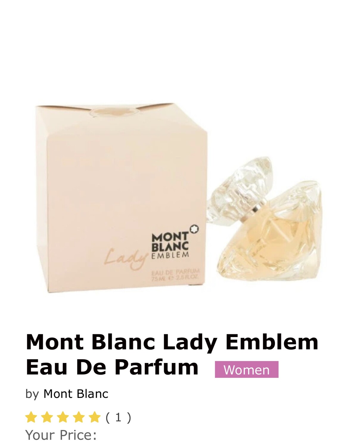 Emblem Mon Blanc Eau de parfum 2.5 OZ