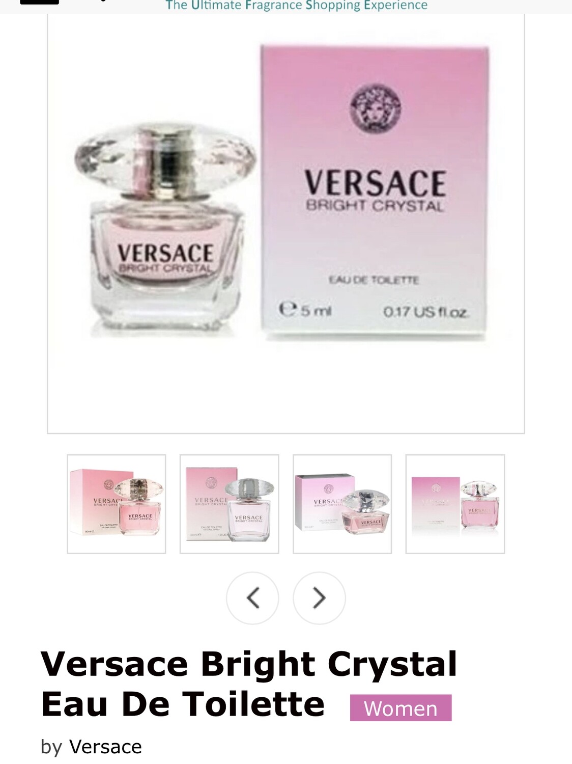Women Versace crystals 3.4