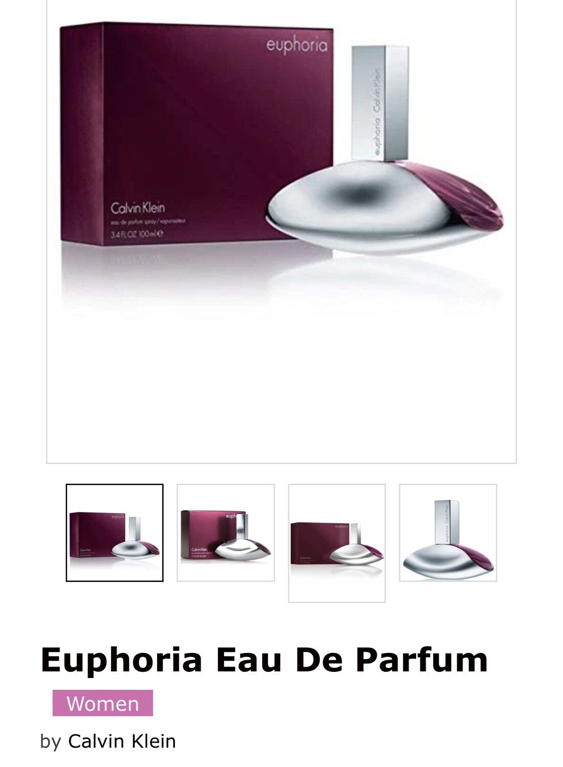 Calvin Klein Euphoria 3.4 oz