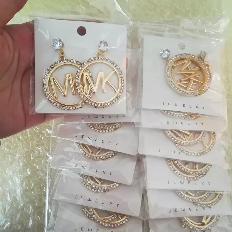 925 diamond crystal earrings  MK