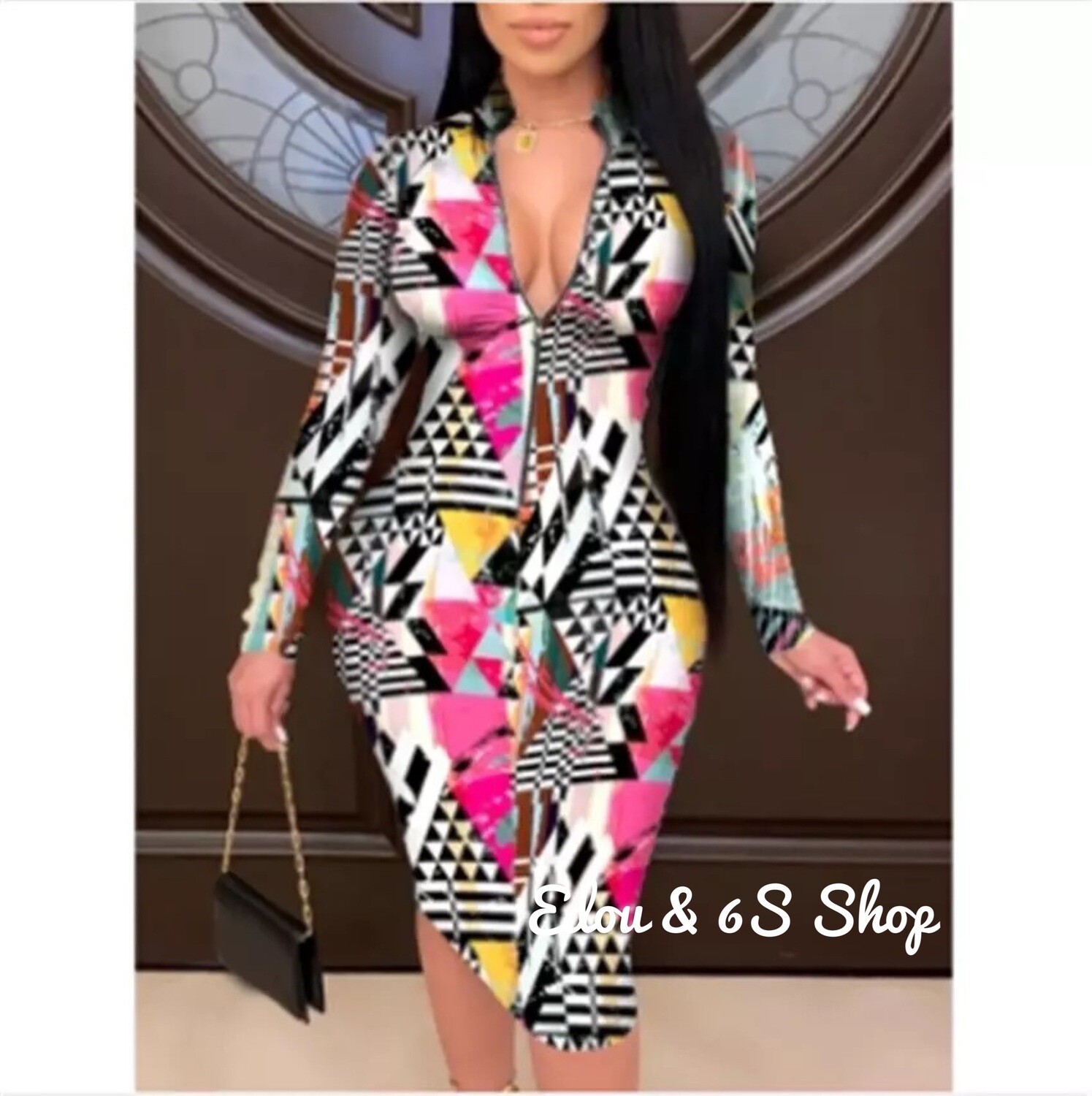 Cute and Slim Zipper Dresses with Pretty Prints