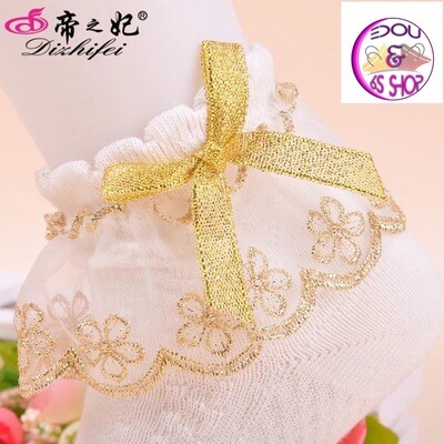 Ruffled Socks With A Glitter Bow
