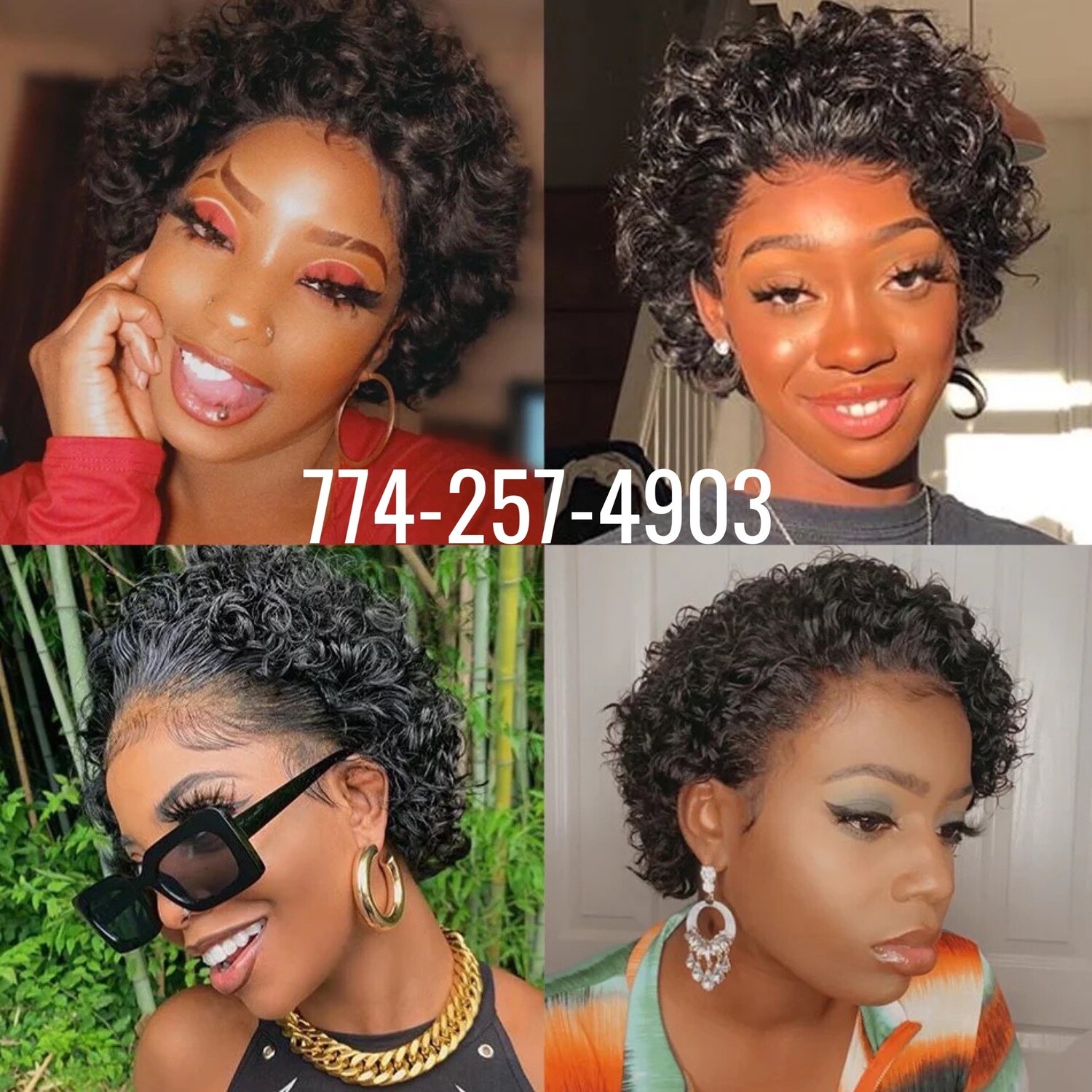 Short bob water curly 100 virgin Brazilian hair.