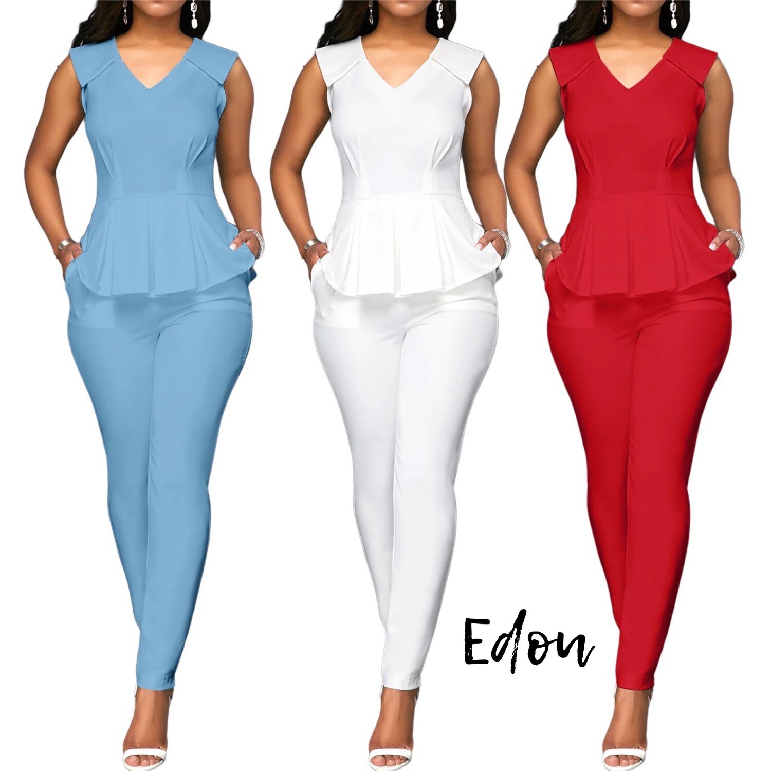 Elegant V neck Jumpsuit