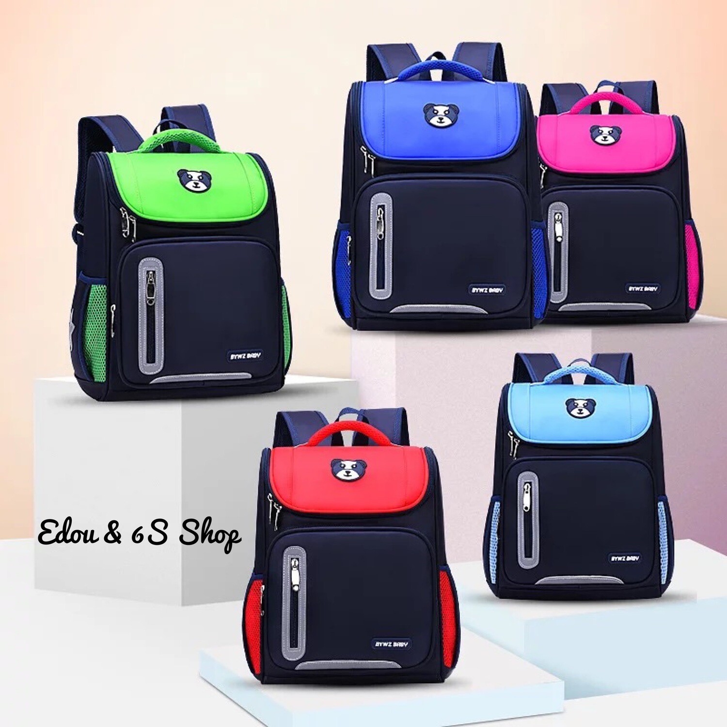 Waterproof kids school bag