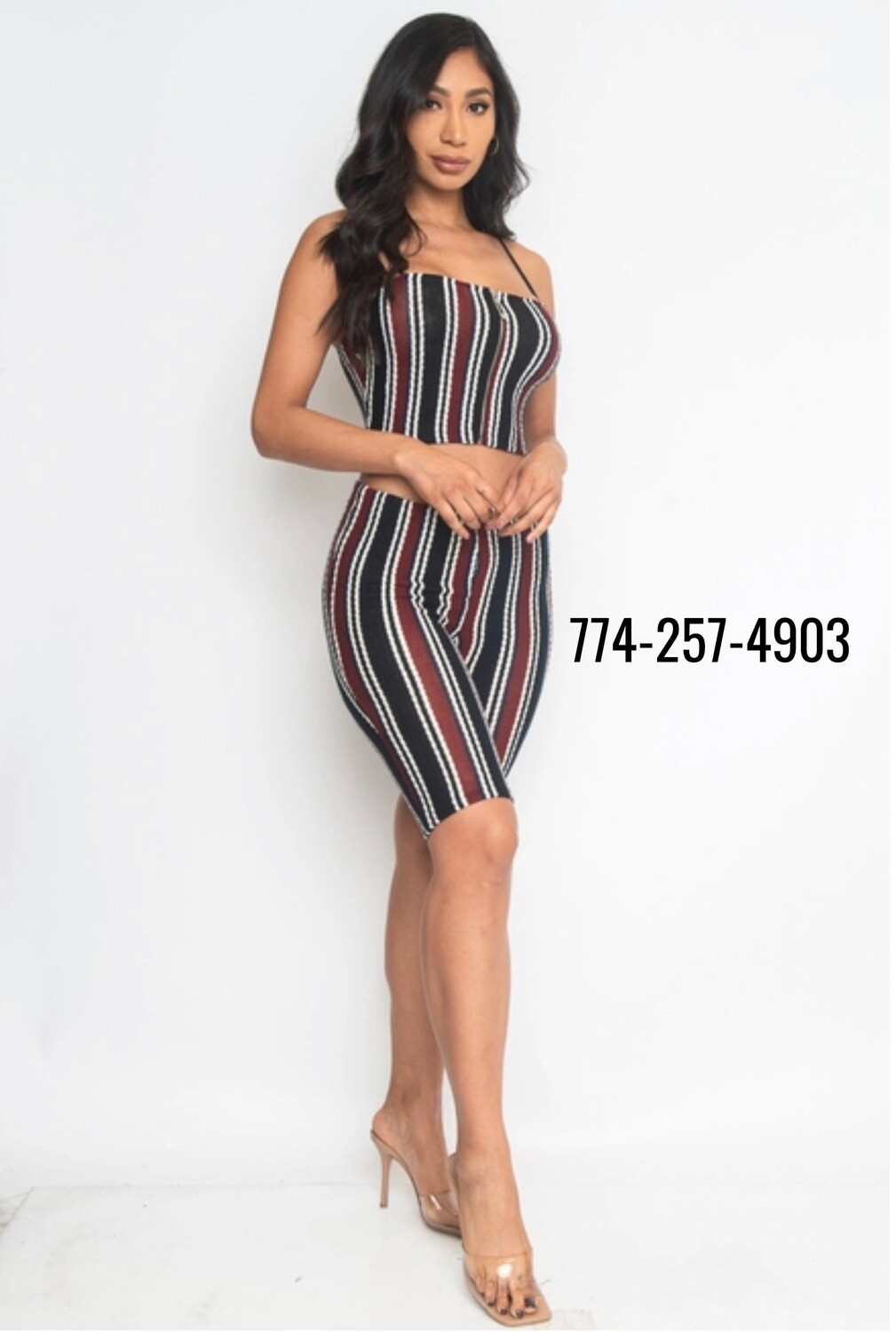 Strips two pieces outfit