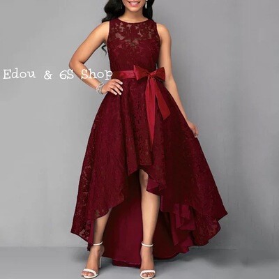 Ladies lace irregular dress