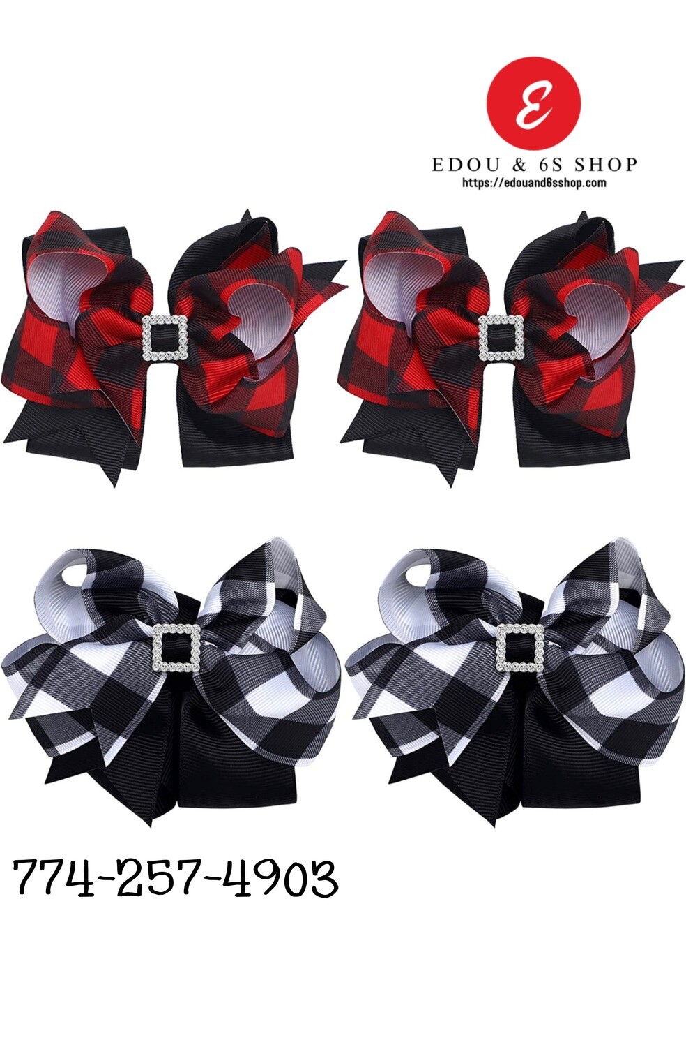 Christmas plaid bows