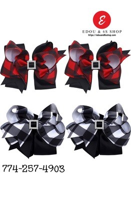 Christmas plaid bows