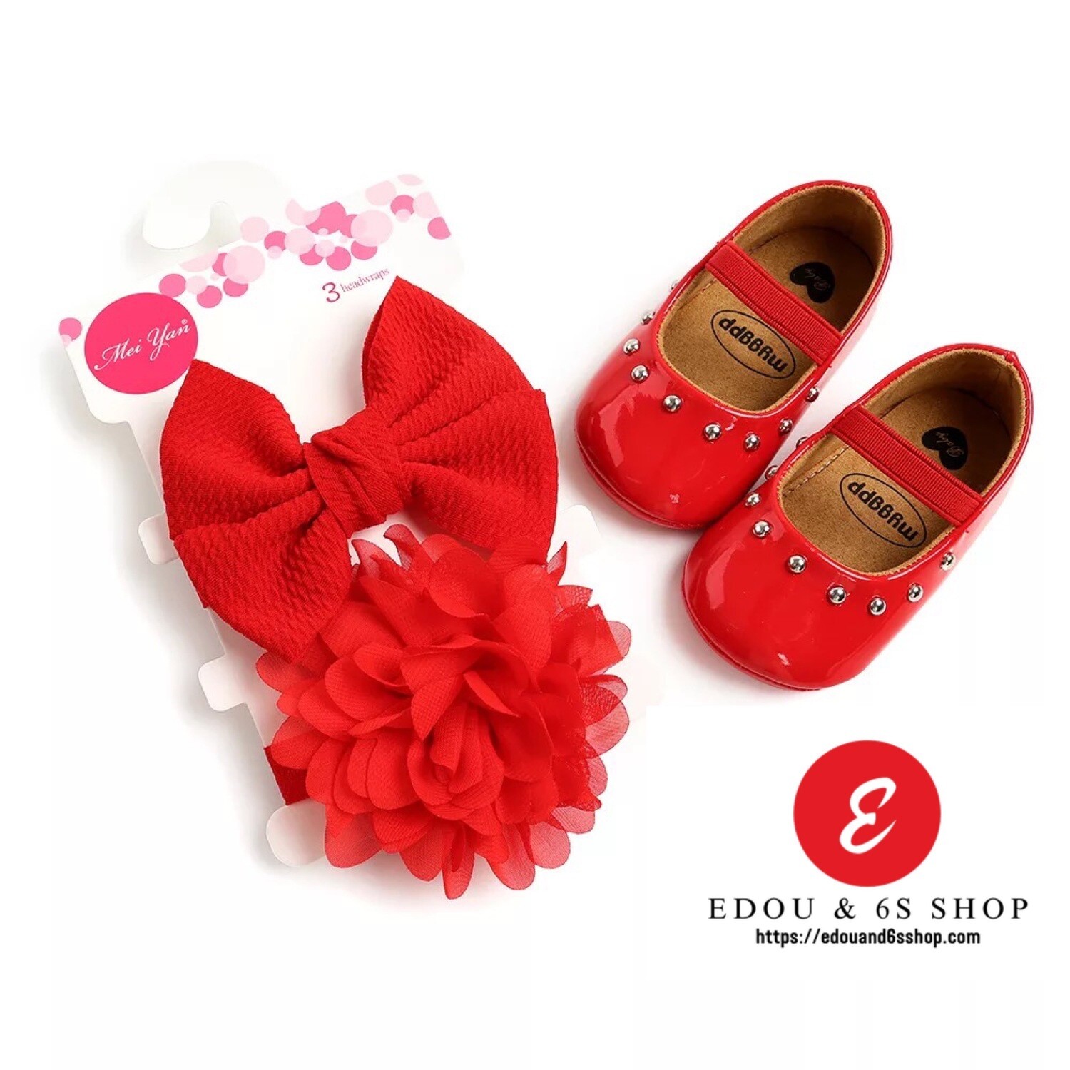 Baby girl shoes and headbands