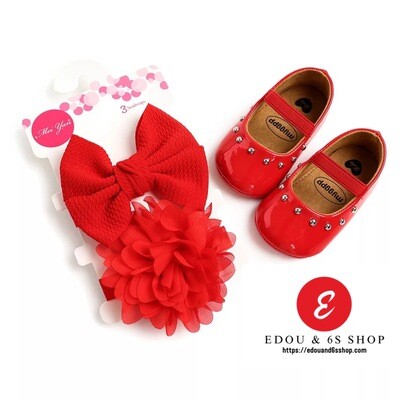 Baby girl shoes and headbands